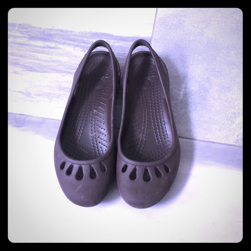 Women’s brown slip on Crocs